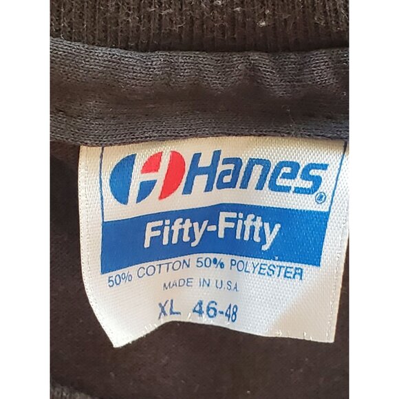 Hanes Fifty-Fifty Black T-Shirt XL Soar With The Eagles Callaway Elementary Phys - Picture 5 of 7